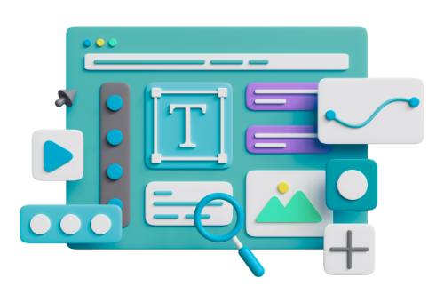 Web development graphic.